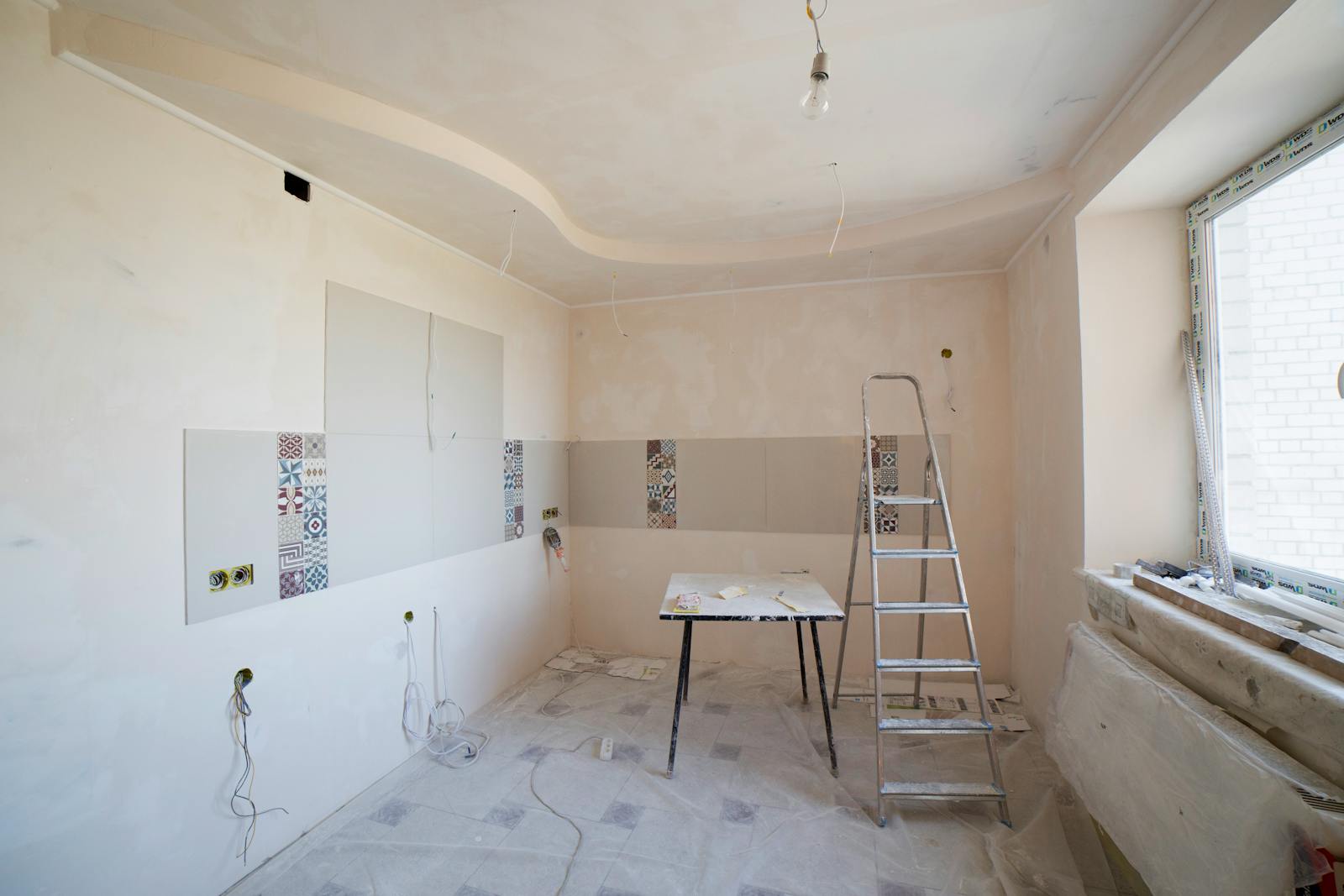 Kitchen under renovation with fresh new design